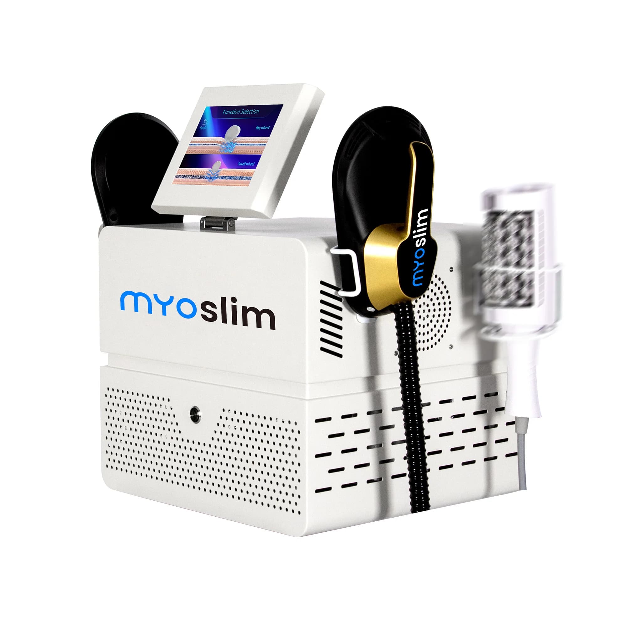 MYOslim, 6500W, EMS Body Sculpt Machine, RF Roller, HI-EMT, Muscle Building, Fat Reduction, Hip Lifting, Facial Contour