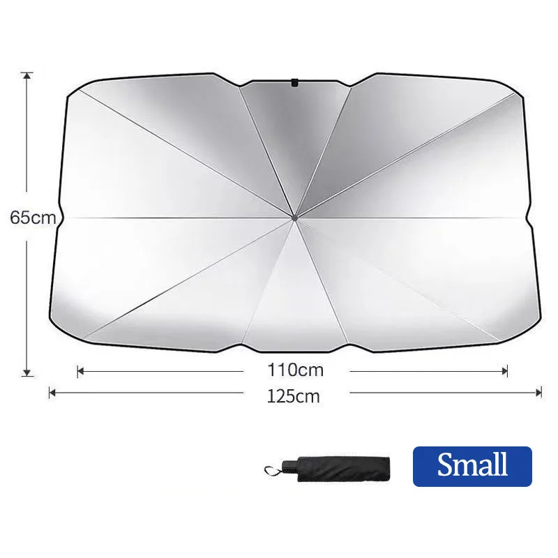 EAFC Multi Purpose Convenient Foldable Car Parasol Inside The Front Windshield Sunscreen Sunshade Artifact Car Sunscreen Insulation Sunshade Portable Storage-Free Storage Bag Included.