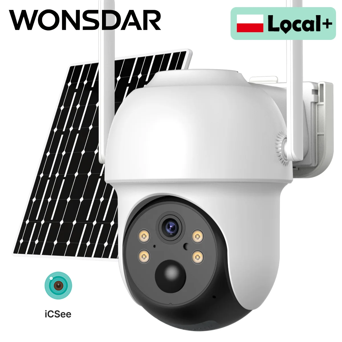 WONSDAR WiFi Battery PTZ Camera Outdoor Wireless Solar IP HD Video Surveillance Camera Human Detection Realtime Alarm ICSee