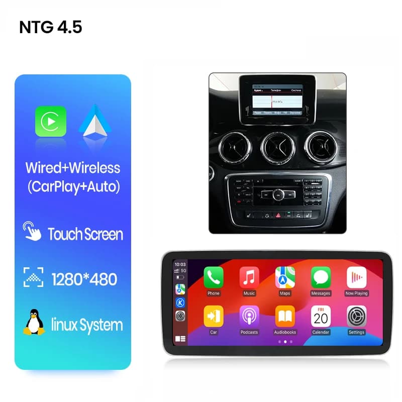 Junsun Qualcomm 665 Wireless CarPlay Andorid Auto Car Radio For Mercedes Benz A Class CLA GLA W176 2013-2018 Intelligent System Stereo