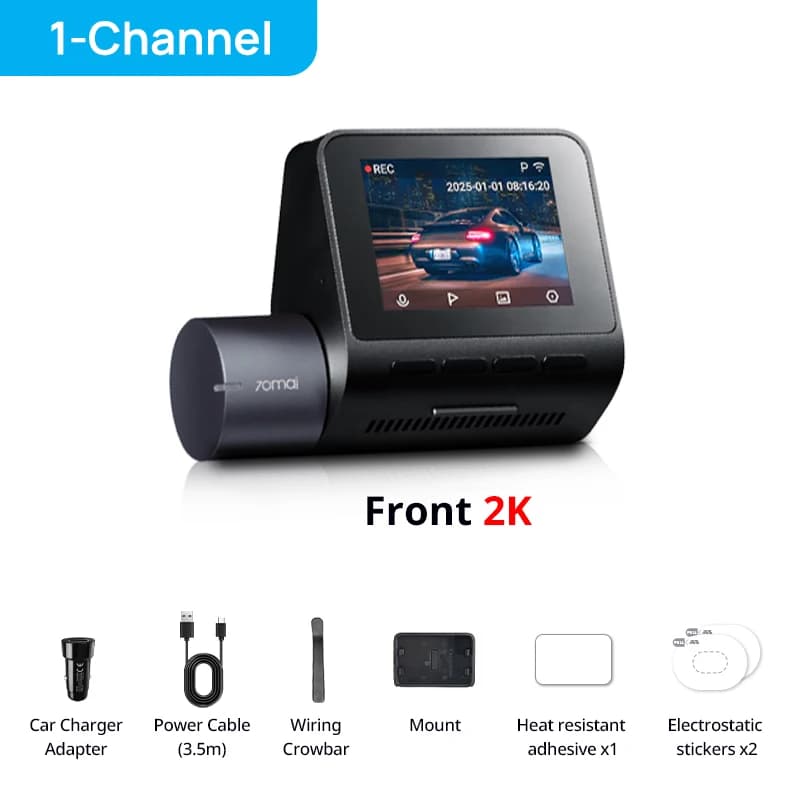 70mai Dash Cam A410 Front 1440P Rear 1080P Car DVR Upgraded Ver. of 70mai A400 Car Recorder 24H Parking Mode Support Max 256GB