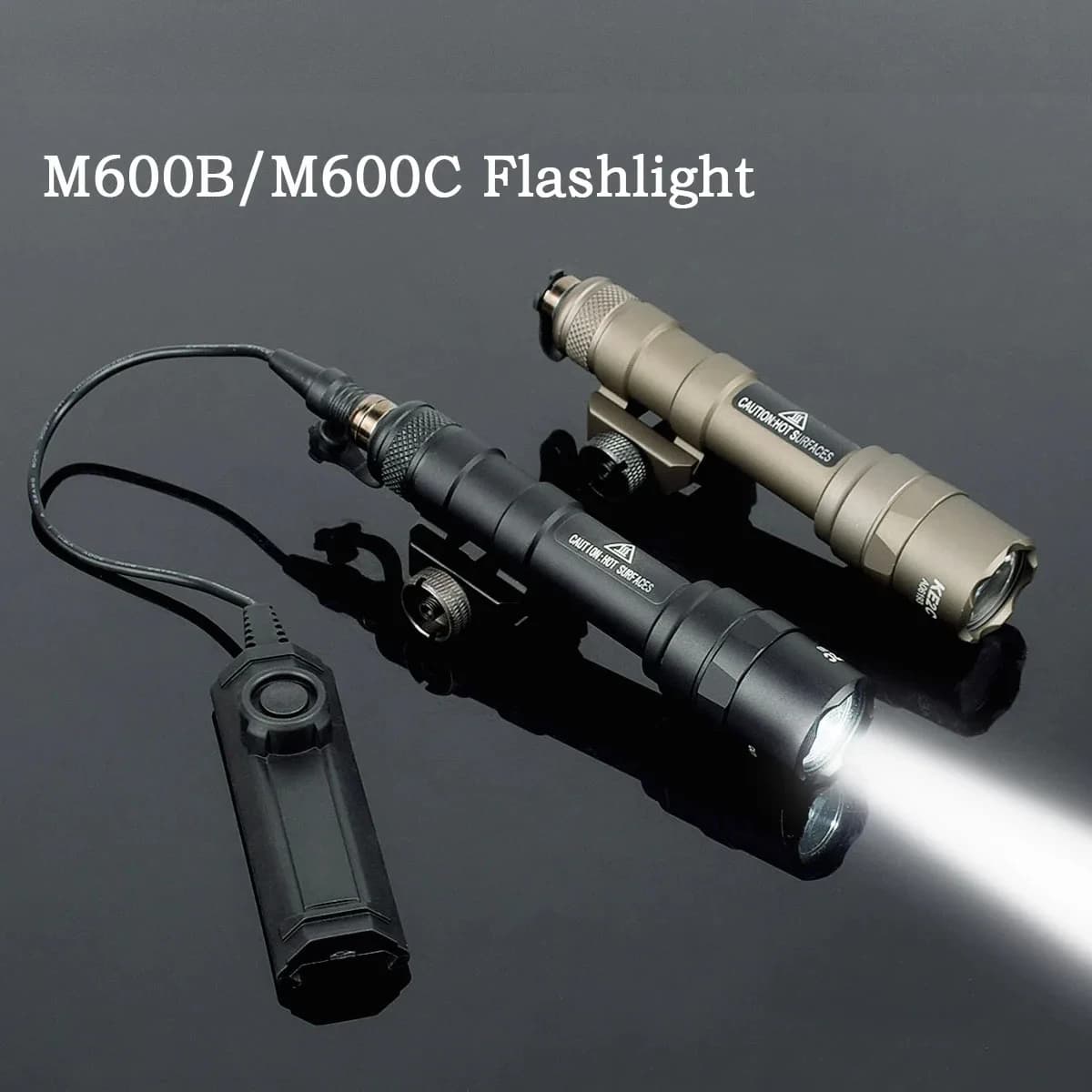 Tactical Surefir M600 M300 Airsoft Powerful Flashlight Dual Pressure Switch AR15 20mm Rail Hunting LED White Lamp Scout Lights