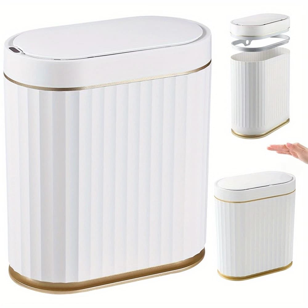 Trash Can for Bathroom Bedroom Living Room Kitchen Office, Occupies Less Space