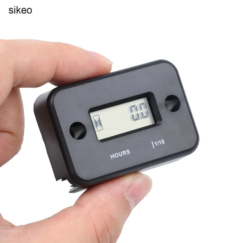 New Waterproof Digital LCD Counter Hour Meter for Bike Motorcycle ATV Snowmobile Marine Engine
