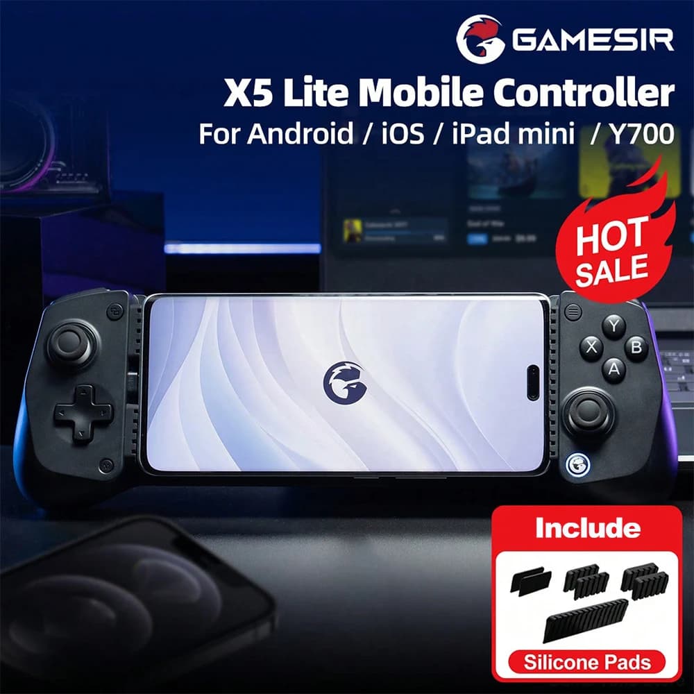 GameSir X5 Lite Mobile Gaming Controller for Android & iPhone 16/15, Hall Effect Joystick Portable Gamepad