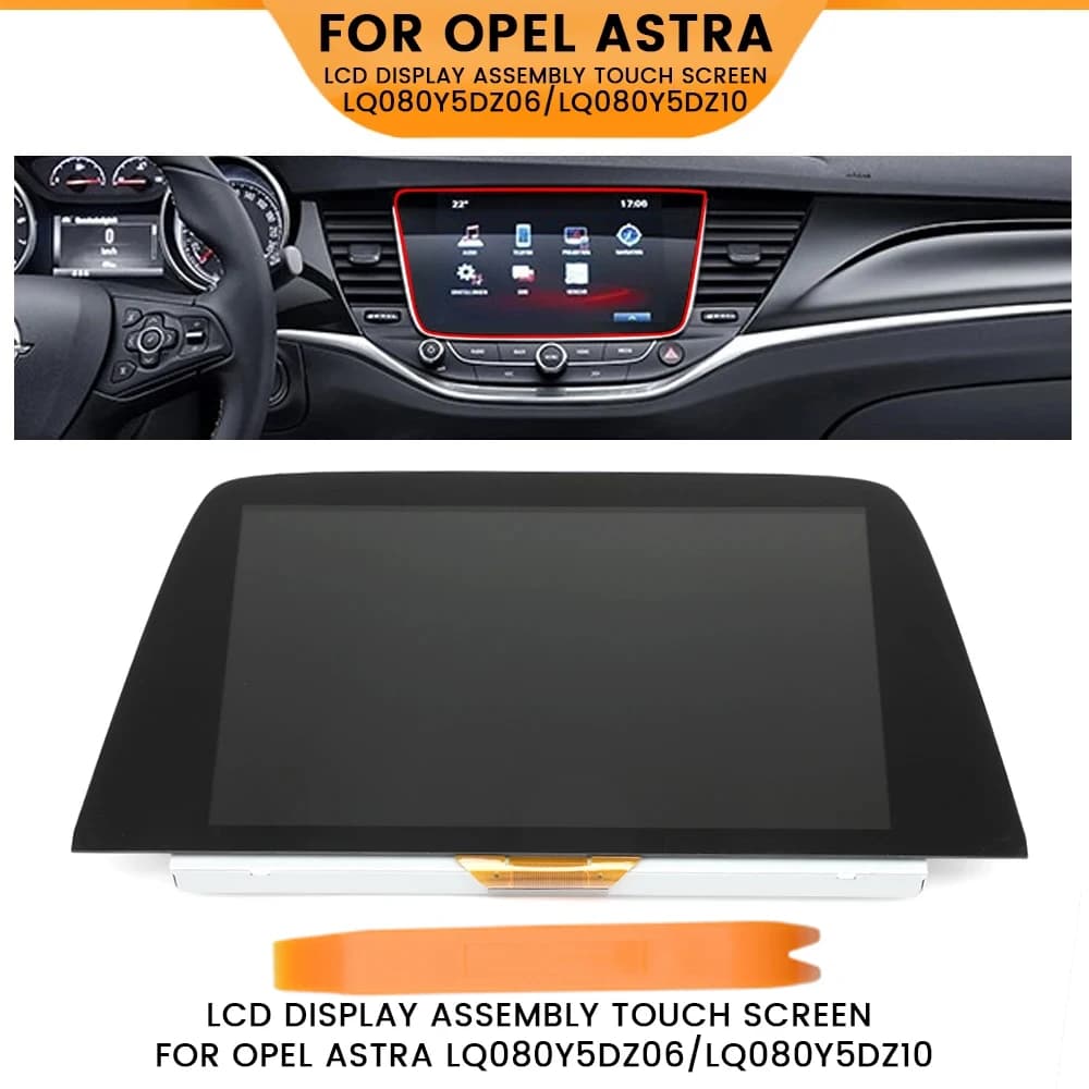 8 inch LCD Display Touch Screen LQ080Y5DZ10 For OPEL Vauxhall Astra K Navi 900 IntelliLink Car Navigation 2015-2020 LQ080Y5DZ06