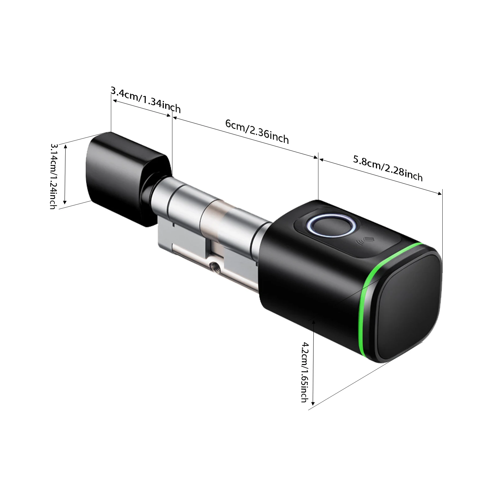 Advanced Smart Lock 4-in-1 Fingerprint/APP/Card/Key IP53 Waterproof 100 Users Alloy Durable for Home Hotel Apartment Door