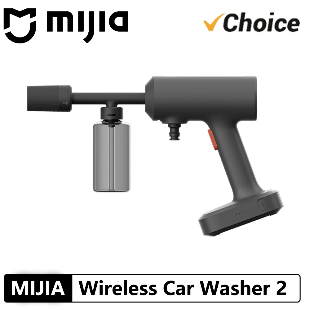 Original Xiaomi Mijia Wireless Car Washer 2 160L/h Large Water Volum Efficient Flushing High Pressure Wireless cleaning -CN