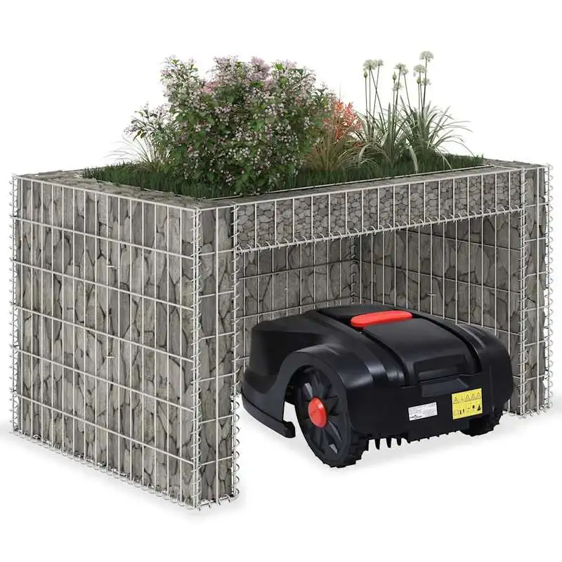 Stainless Steel Lawnmower Garage With Raised Bed 110x80x60cm For Home