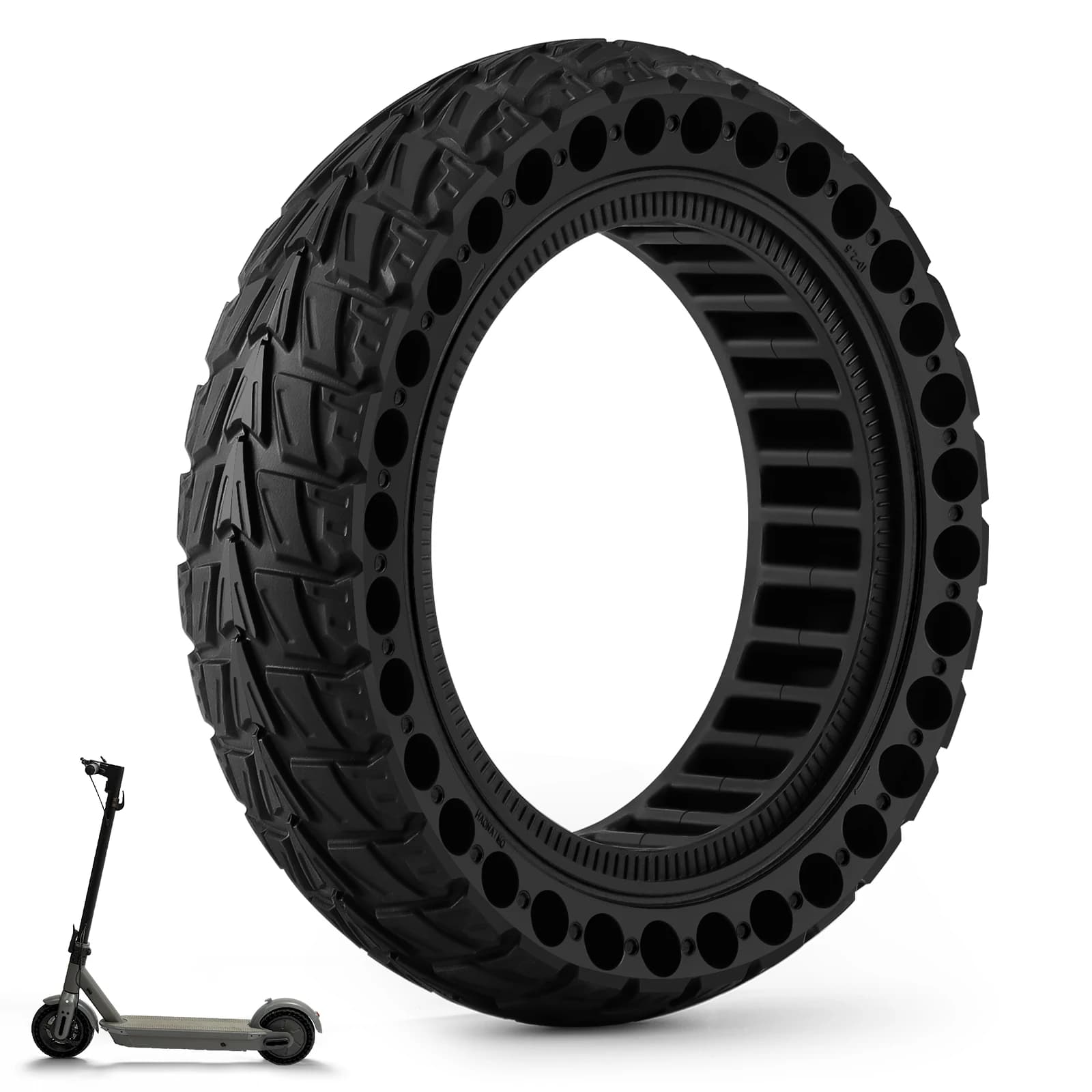 10x2.5 (60/70-6.5)Off-road Solid Tire for Ninebot G30 G30L G30D Electric Scooter Anti-slip Explosion-proof Tyre Strong Grip