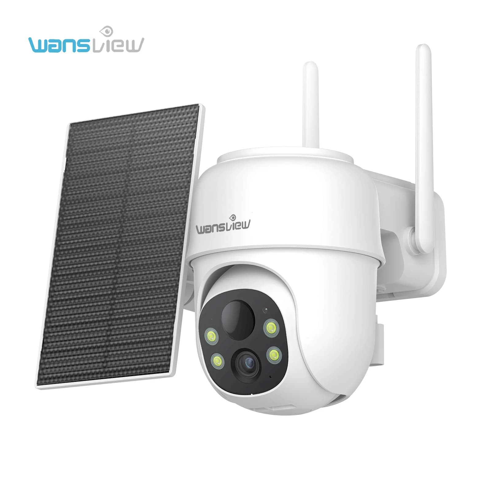 Wansview 2K Solar Camera 3MP Outdoor 2.4G Wifi Security Camera Battery Cameras Home Surveillance Protection PIR Human Detect