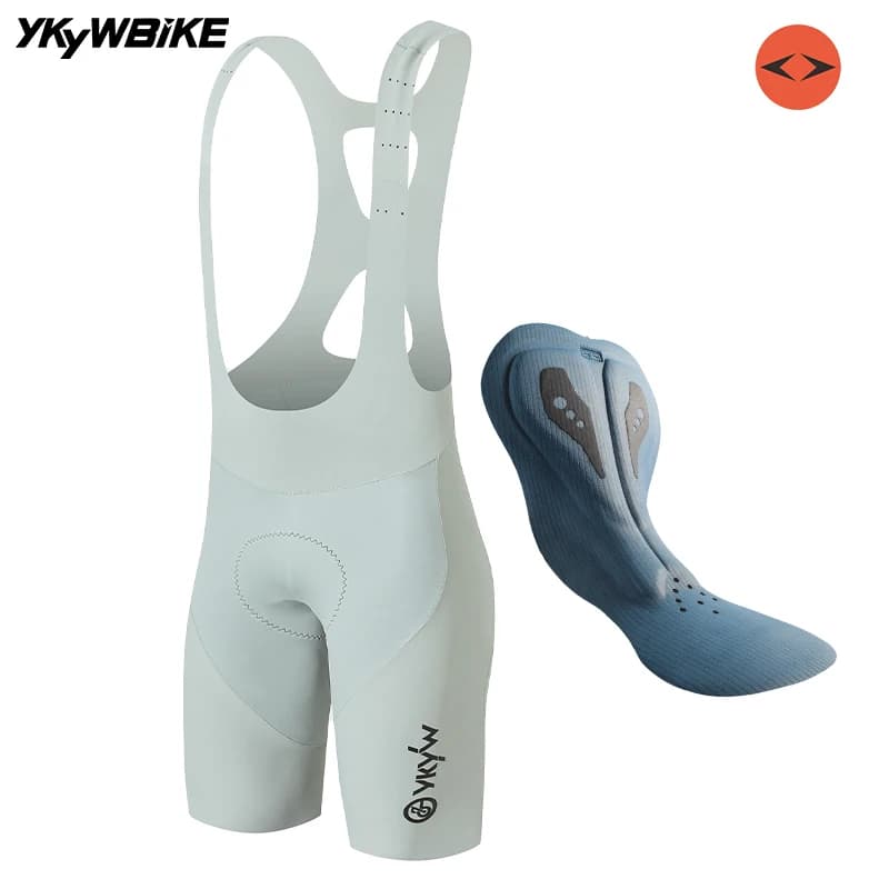 YKYW Men Elastic Interface Seamless Cycling Bib Short 7 Hours Riding Summer Breathable Bicycle Bib Pants Pro Road Bike Clothing
