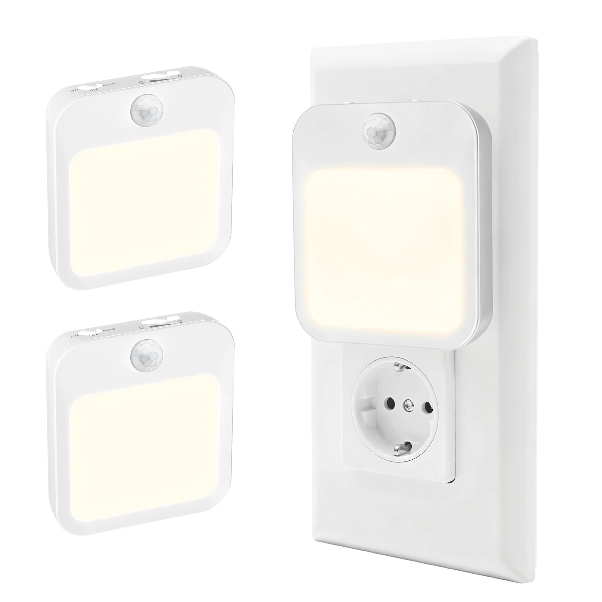 LED socket with motion detector Dusk Sensor Brightness Adjustable Energy Saving 2 Pack
