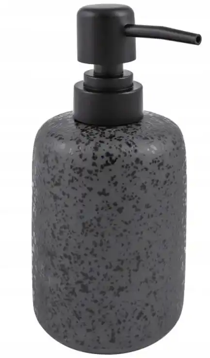 350 ml Bathroom Liquid Soap Dispenser Grey Stoneware