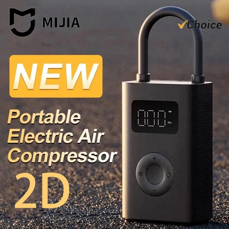 2025 NEW MIJIA Portable Electric AirCompressor 2D 2000mAh Portable Inflator Air Pump 2D For Bicycle Car Motorcycle Ball CN