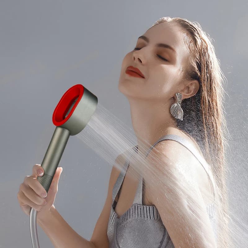 Luxury Carbon Fiber Shower Head Filter High Pressure Water Filtration System To Remove Chlorine Fluoride Hard Water