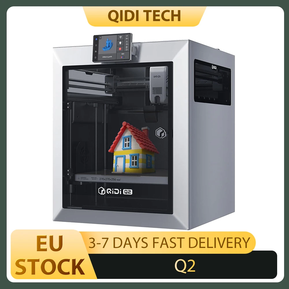 QIDI TECH Q2 3D Printer 600mm/s High Precision 370°C Nozzle, AI Camera, Large Build Volume 270×270×256mm, Print PLA/ABS/PETG/TPU