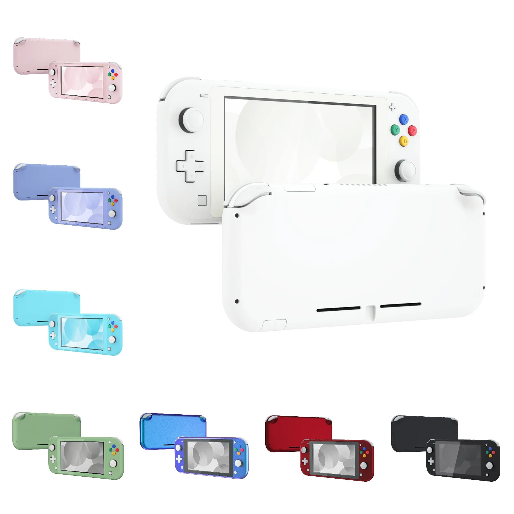 eXtremeRate DIY Replacement Shell Housing Case Cover with Screen Protector for NS Switch Lite - Single Series