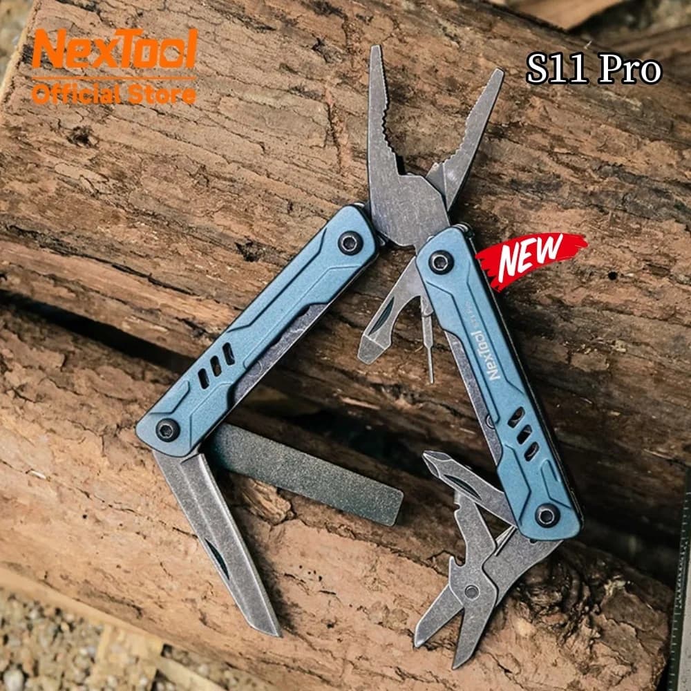NexTool S11 Pro Mini Sailor Pliers 12-In-1 Multi Tool Pocket Knife Folding Tools Wire Cutters EDC Card Pin Screwdriver Scissors