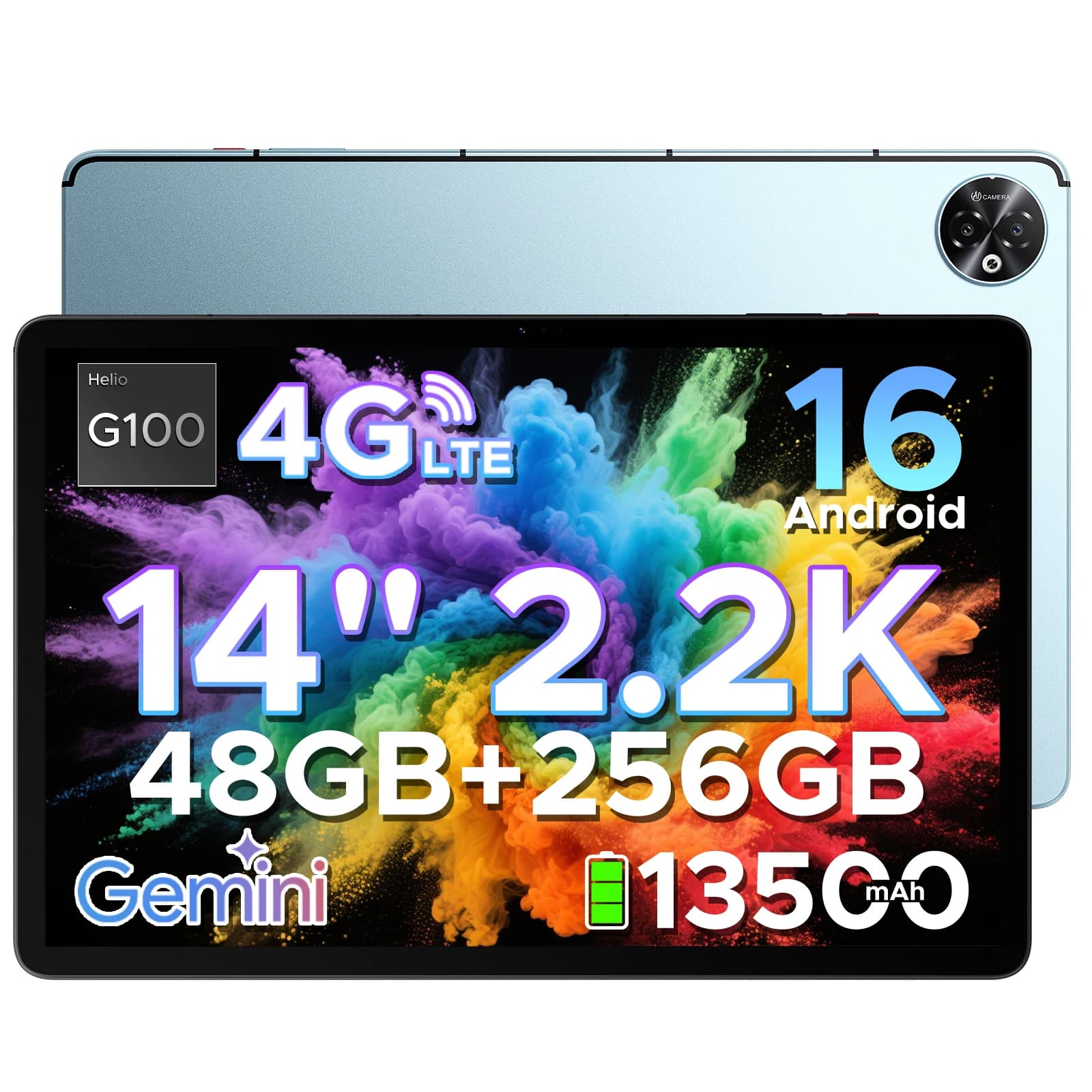DOOGEE Tab E3 Max 2 IN 1 Tablet PC Android 16 Gemini AI 14'' 2.2K Display 48GB(8+40) RAM 256GB ROM 13500mAh Battery Smart Pads