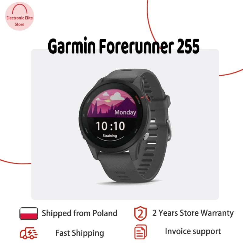 garmin forerunner 255 Garmin Forerunner 255 Garmin watch Garmin Sports Smartwatch 46mm 1.3'' Color Screen 14 Days Battery Life 4GB RAM NFC Bluetooth Wifi 5ATM Waterproof
