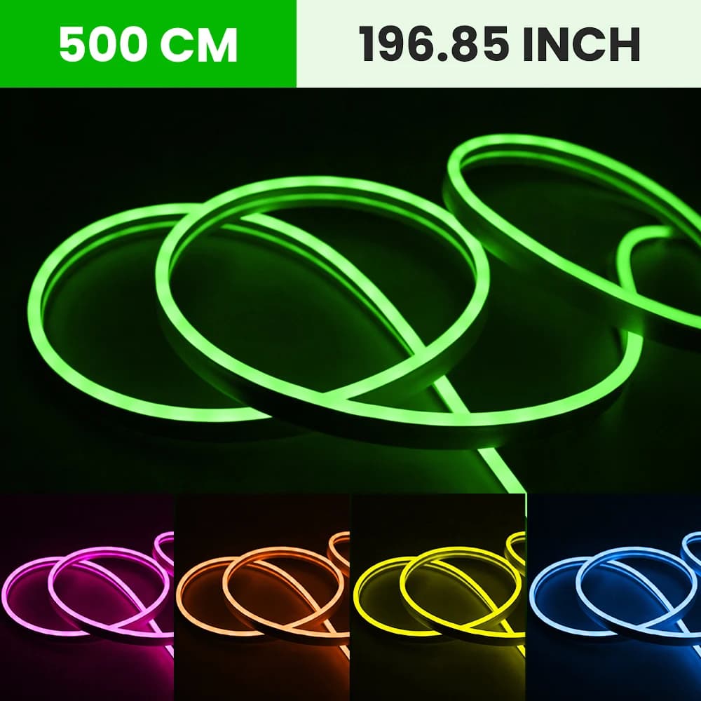 30M/20M RGB Neon LED Strip Light with Remote/App Control, Waterproof Flexible Strip Lamp for Bedroom Home Interior Decoration