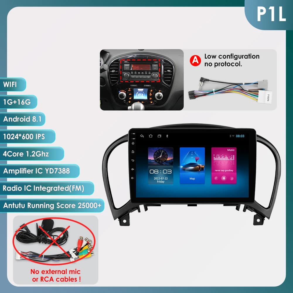 Hizpo Car Radio For Nissan Juke YF15 2010 - 2014 Carplay 4G Multimedia Video Player GPS Autoradio AI Voice 2 Din Android Auto BT