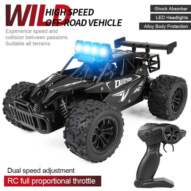 JJRC Remote Control Toy Car, featuring an alloy body, strong off-road performance, high-speed cruising, and independent suspensi