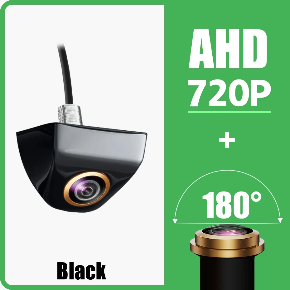 Universal 180 degree 1080P HD AHD Car Rear view camera Night vision Reversing 4 pin Waterproof Dynamic Blackup Vehicle camera