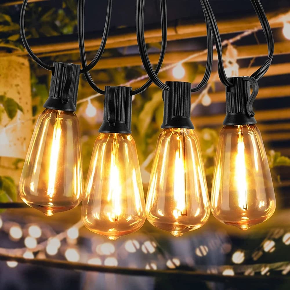 18M 30M ST38 LED Outdoor String Lights Shatterproof Waterproof 2200k Fairy Lights for Christmas Tree Garden Wedding Decor Lamp
