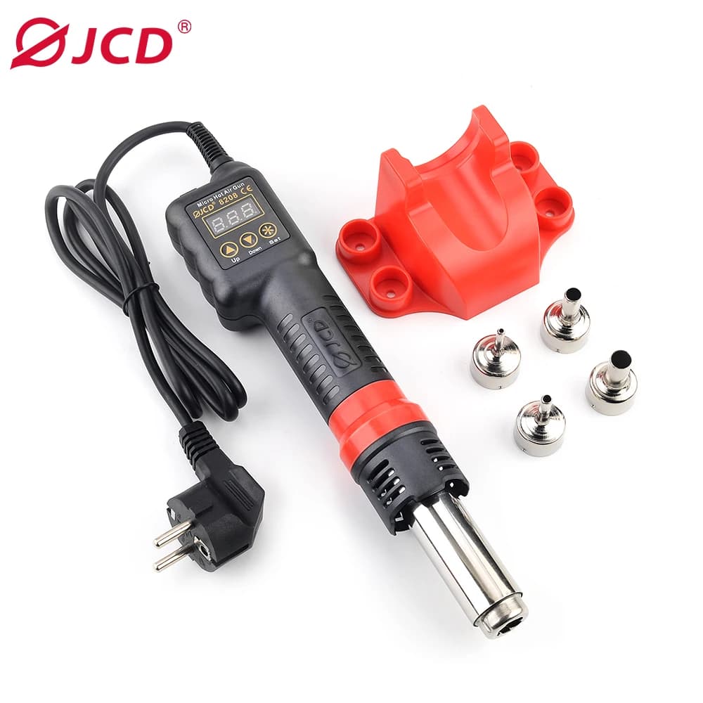 JCD 8208 750W Hot Air Soldering Station LCD Digital Micro Heat Gun BGA IC Chip Desoldering Rework Phone Motherboard Repair Tools