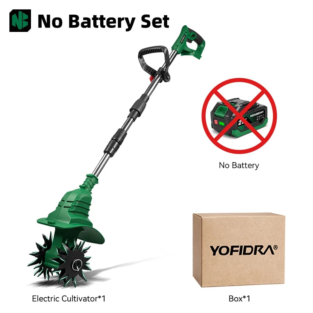 NEWBENY Electric Garden Rotary Tiller Lawn Mower 170MM 150MM 4 Blade Cultivator Cordless Lawn Mower Portable Grass Trimmer Soil Turning Tools for Makita Battery Pin