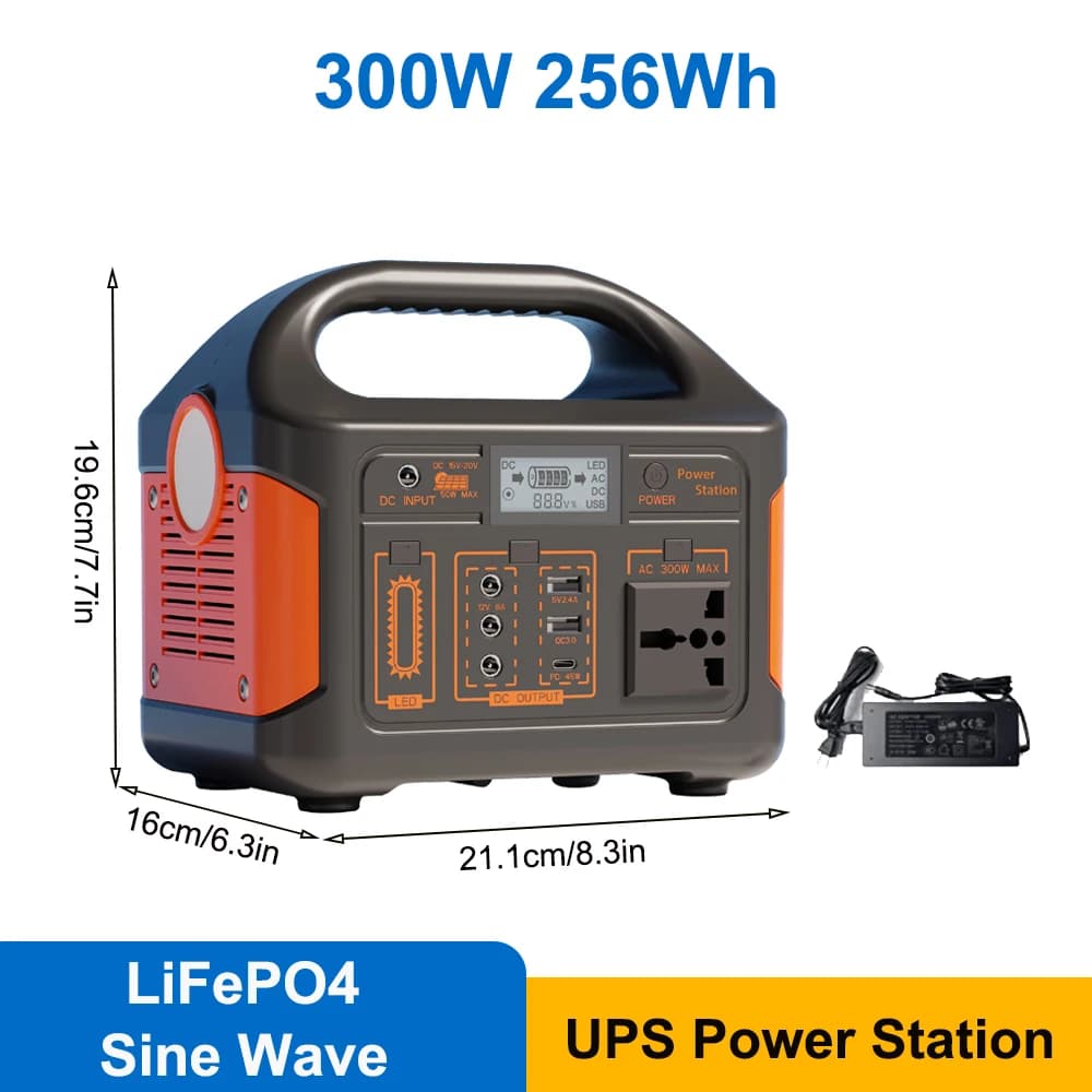 Gaiaray 500W 300W Portable Power Station Solar Generator LiFePO4 Charging Station Emergency Power Plant UPS for Outdoor Camping
