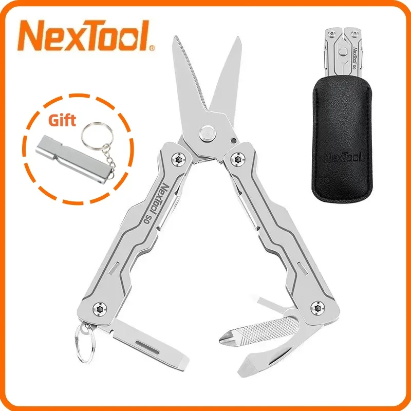 NexTool 8 In 1 Mini Sailor Scissors S0 Micro Keychain Multitool Screwdriver Portable Pocket Folding EDC Tool for Travel
