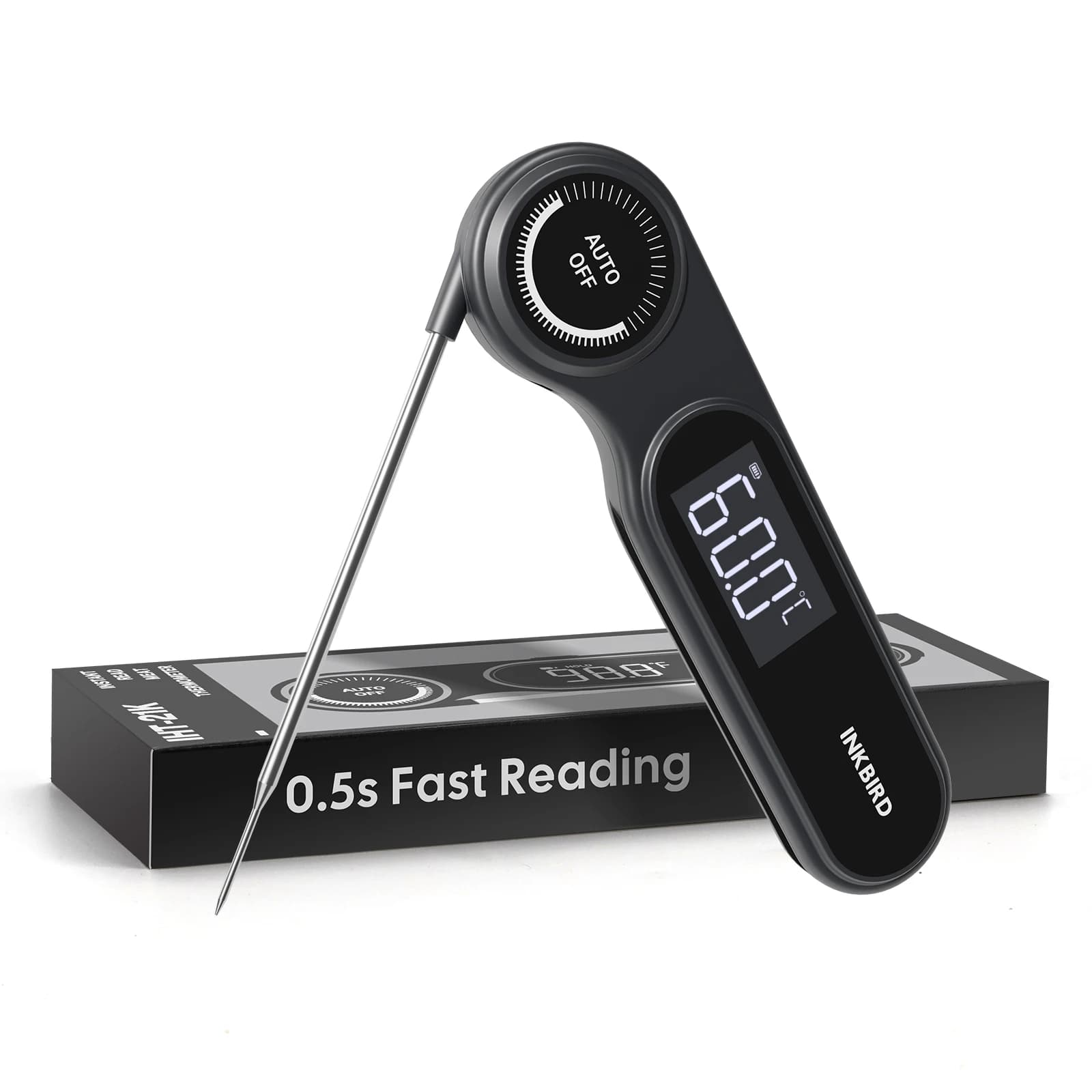 INKBIRD IHT-21K 0.5s Ultra Fast Reading Meat Thermometer 500mAh Rechargeable Home Food Thermometer for Cooking,BBQ,Milk,Brewing