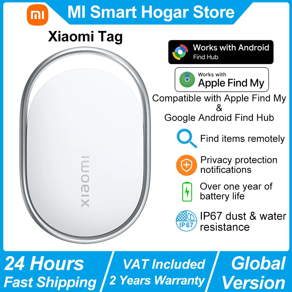 Xiaomi Tag Smart Anti Lost Device, Find Items Remotely, Compatible with for Apple Find My & for Google Android Find Hub, Global Version