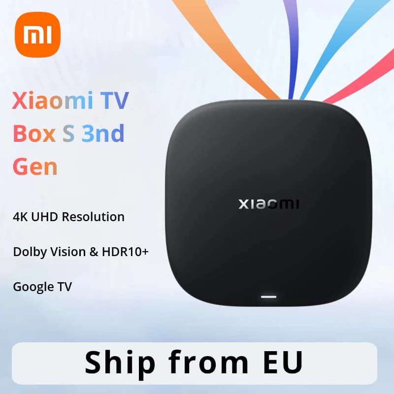 Xiaomi TV Box S 3rd Gen Google TV 4K Ultra HD Dolby Vision HDR10+ Atmos DTS X Wi Fi 6 2+32G Voice Remote Smart Media Player