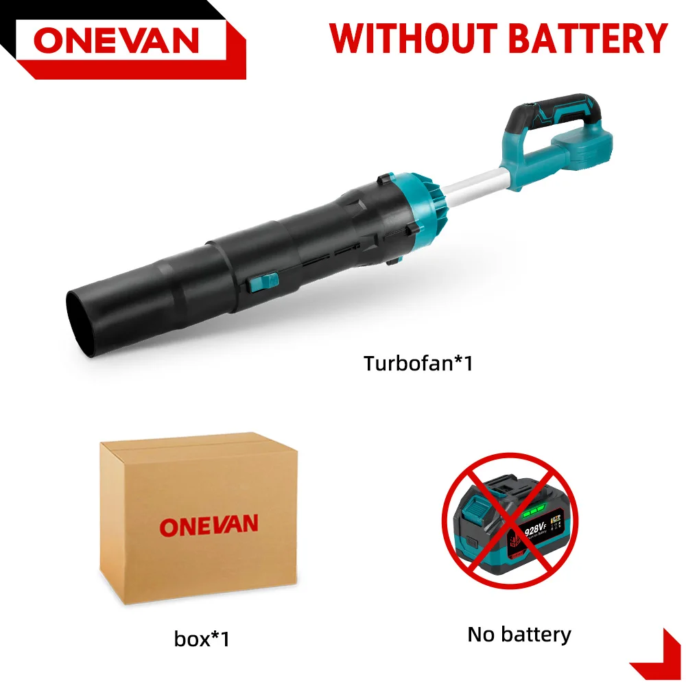 ONEVAN 8000W High Power Brushless Electric Turbo Blower 400m/s Cordless Dust Leaf Blowing Cleaning Tool For Makita Battery Pin