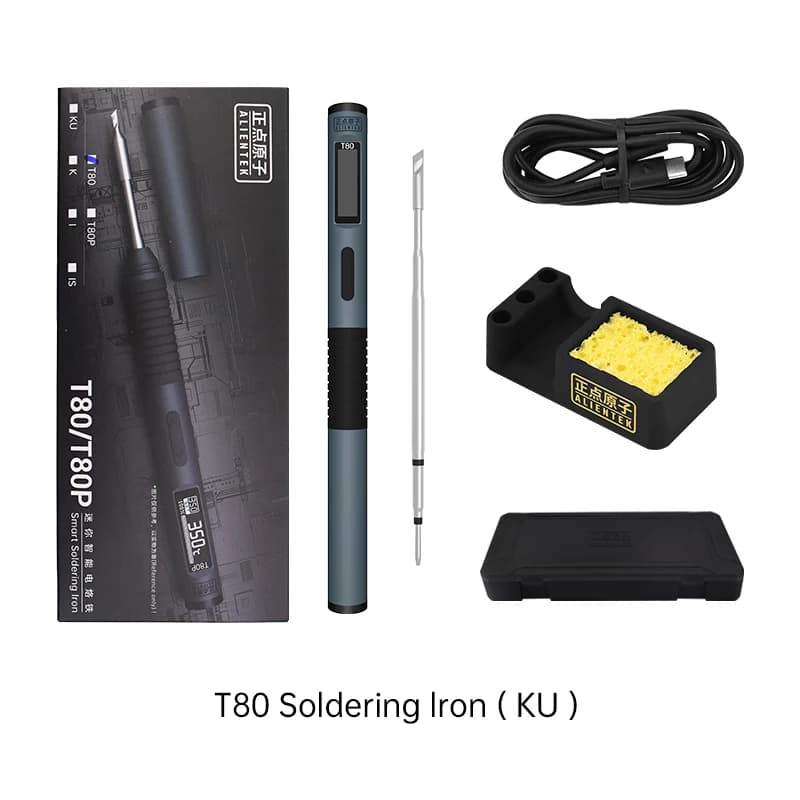 ALIENTEK T80 T80P Smart Soldering Iron PD 65W QC Adjustable Constant Temperature Portable Smart Soldering Iron Kit C245 Tools