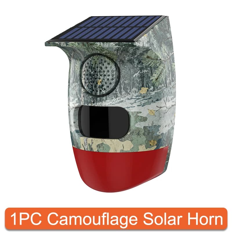 PGST 120dB Solar Independent Alarm Detector PIR Infrared Motion Sensor Siren Horn Home Security Protection Outdoor Waterproof