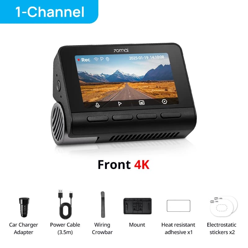 70mai 4K Dash Cam A800SE Upgraded Version of 70mai A800S Voice Control Supercapatior GPS ADAS Car DVR 70mai A800SE UHD Wifi 6
