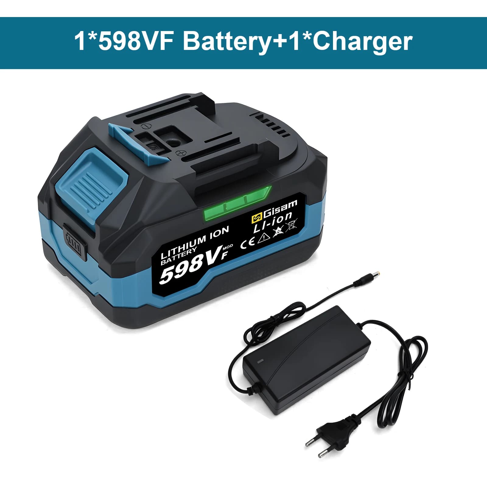 Gisam 4.0AH 4.5AH Rechargeable Lithium-Ion Battery for Cordless Drill/Brushless Wrench/Screwdriver for Makita 18V Battery Pins