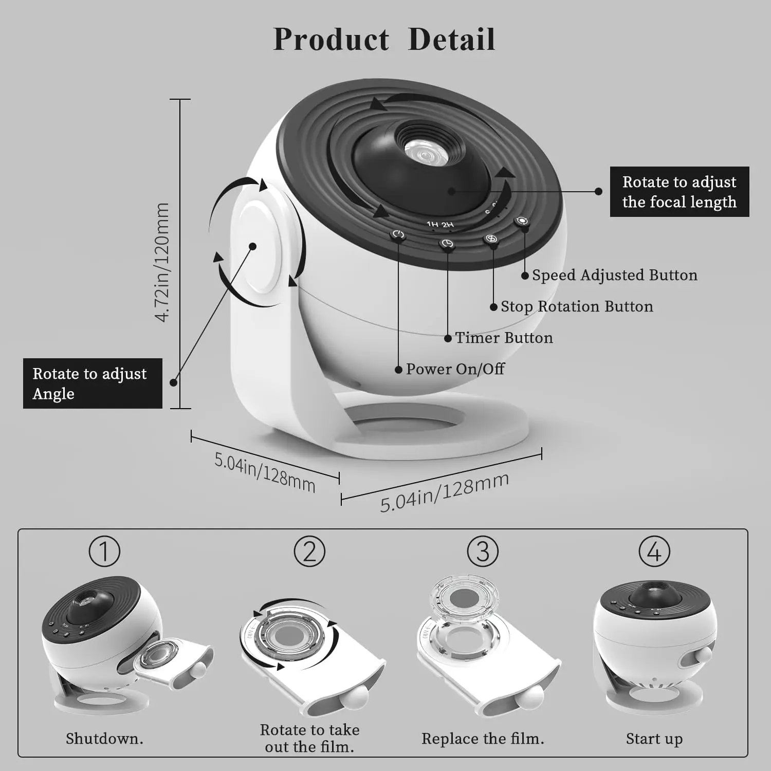 Upgrade Galaxy Projector Pro, Lomoo 13 in 1 HD Planetarium Star The Milky Way Projector for Bedroom, 360 Rotating Star Light wit