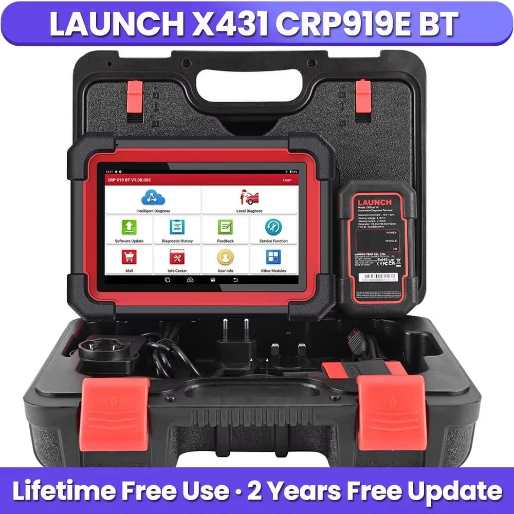 LAUNCH X431 CRP919E BT with DBScar VII VCI Car Diagnostic Tools Auto CAN FD DOIP All System Scanner ECU Coding Bi-Directional