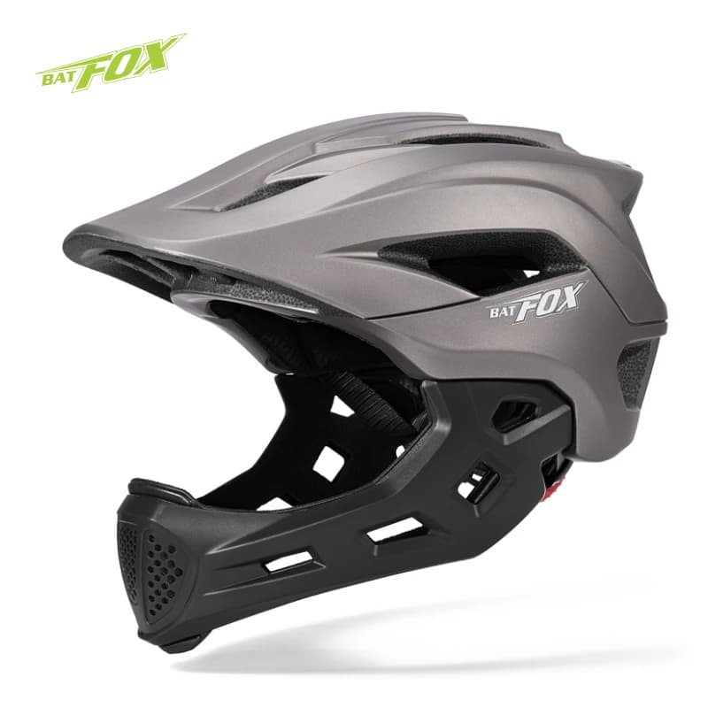 BATFOX Kids Full Face Bike Helmet Detachable Downhill Children Cycling Gear Skateboard Sports Racing Riding Safe Bicycle Helmet