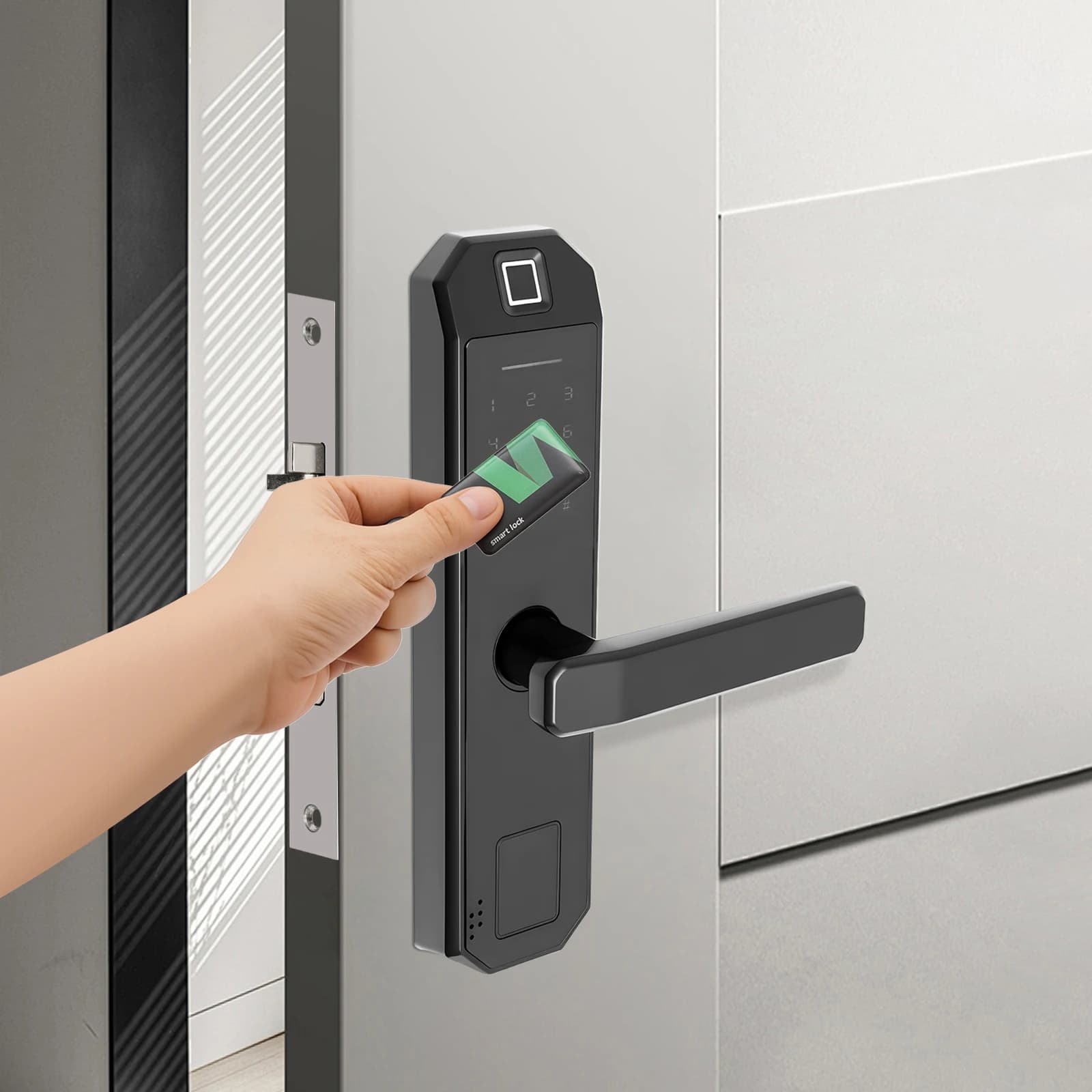 Smart Fingerprint Door Lock 200 Sets of Fingerprints and 200 Sets of Passwords Capacity for Home Apartment Hotel Security