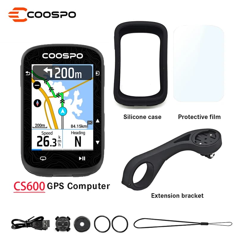 Touch-screen COOSPO CS600 Bike Computer GPS Colorful Map Navigation Wireless Smart Cycling Computer Indoor Training Odometer