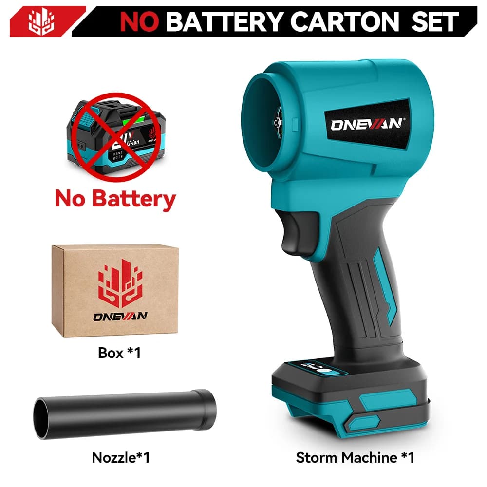 ONEVAN 4000W Brushless Electric Turbo Blower Jet Fan 400M/S 300000RPM Leaf Blower Dust Blowing Tool For Makita 18V Battery Pin