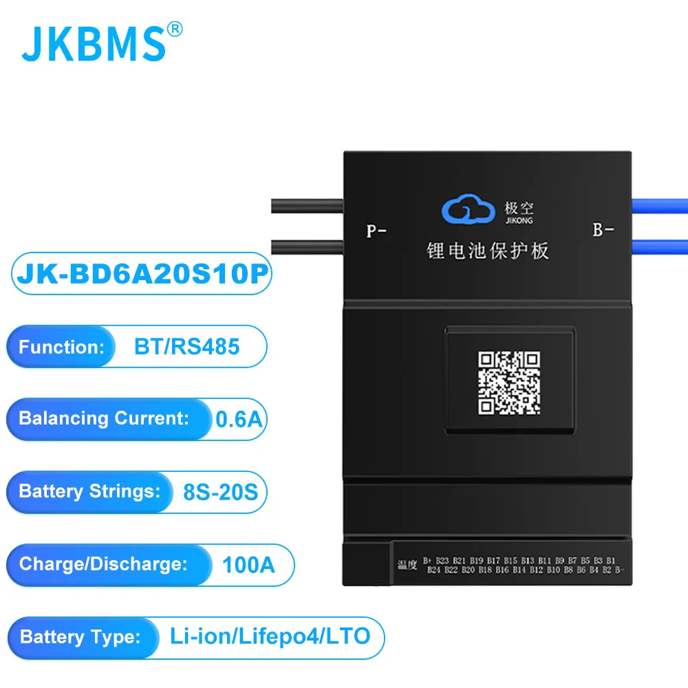 JKBMS Active Balance Bms 8S 12S 13S 14S 16S 17S 20S 24S Smart Bms 60A 80A 100A 150A 200A 600A Lifepo4 Li-Ion Lto Battery