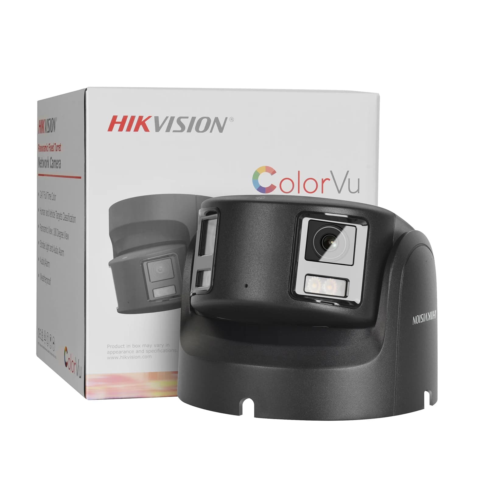 Hikvision 8MP Panoramic ColorVu Turret IP Camera DS-2CD2387G2P-LSU/SL 4K Security Double Lens Color Night Built-in Mic Speaker